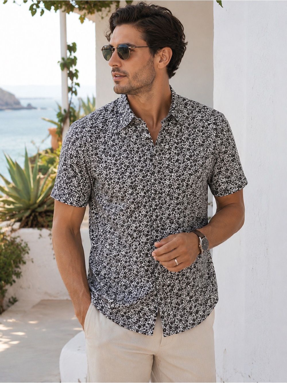 Michael Kors Slim Fit 100% Cotton Liberty Fabrics Shirt – Men’s Size L